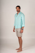 Carregar imagem no visualizador da galeria, Camisa Linho Turquesa