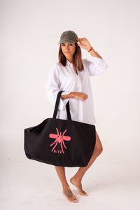 Beach Bag XL Black/Pink Mosquito