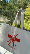Carregar imagem no visualizador da galeria, Beach Bag XL Beige/Orange Mosquito
