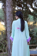 Carregar imagem no visualizador da galeria, Kimono Aqua Excl Plumas Mosquito Alfaz/Pink

