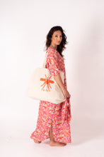 Carregar imagem no visualizador da galeria, Beach Bag XL Beige/Orange Mosquito
