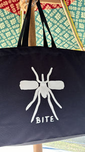 Beach Bag XL Black/White Mosquito