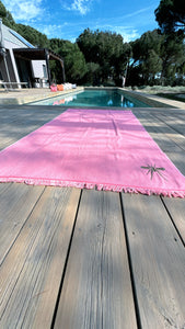 Toalha Praia Rosa/Gold Mosquito