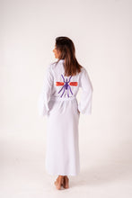 Carregar imagem no visualizador da galeria, Kimono Branco Excl Mosquito Roxo/Verm
