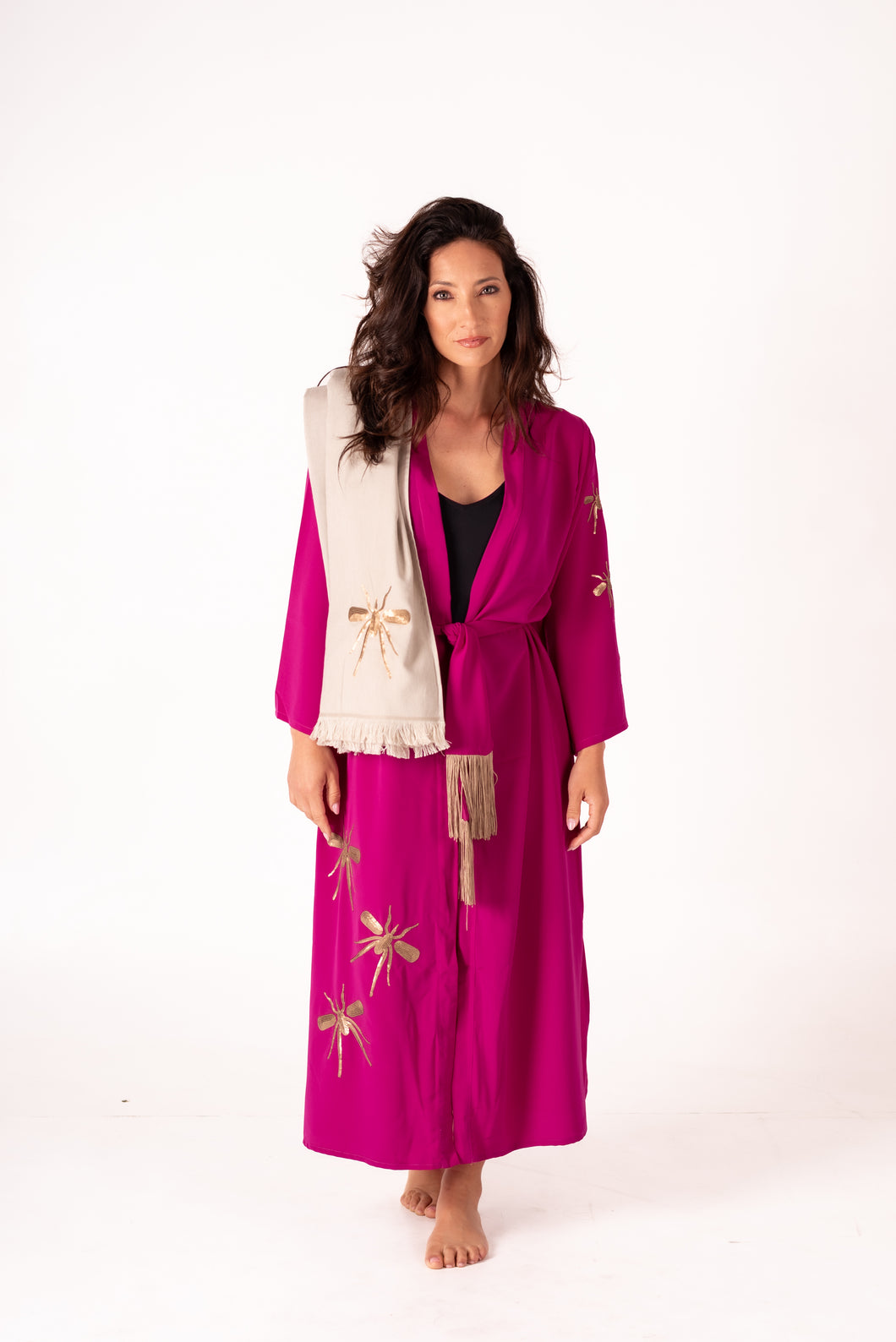 Kimono Fucsia Excl Mini Mosquito dourado