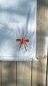 Toalha Praia Beige/Laranja Mosquito