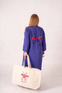 Beach Bag XL Beige/Pink Mosquito