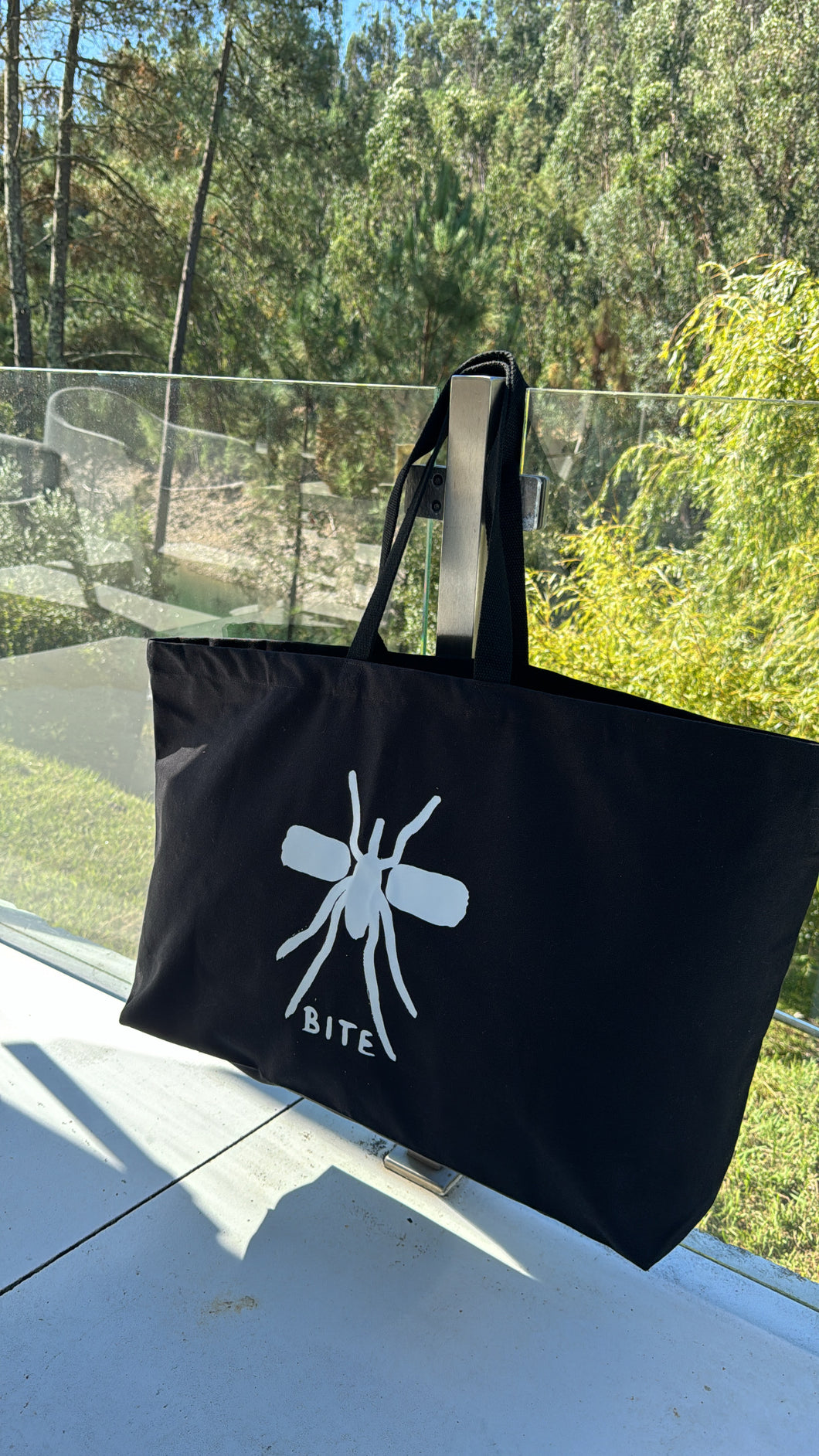 Beach Bag XL Black/White Mosquito