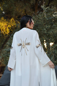 Kimono Branco Excl Mosquito C+M Dourado