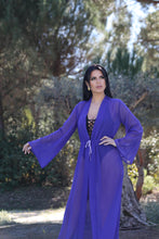 Carregar imagem no visualizador da galeria, Kimono Bite Liso Roxo atilho Alfazema
