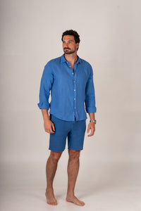 Calça Linho Azul Royal
