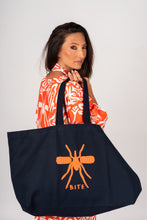 Carregar imagem no visualizador da galeria, Beach Bag XL Navy / Orange
