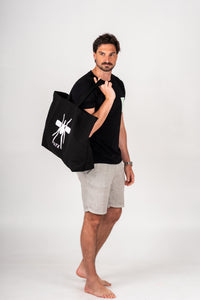 Beach Bag XL Black/White Mosquito