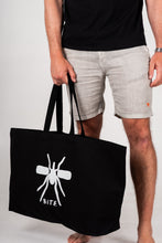 Carregar imagem no visualizador da galeria, Beach Bag XL Black/White Mosquito

