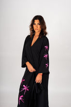 Carregar imagem no visualizador da galeria, Kimono Preto Excl Mini Mosquito Rosa
