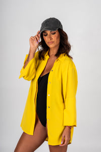 Camisa Amarela Exclusiva Mosquito Amarelo/Roxo