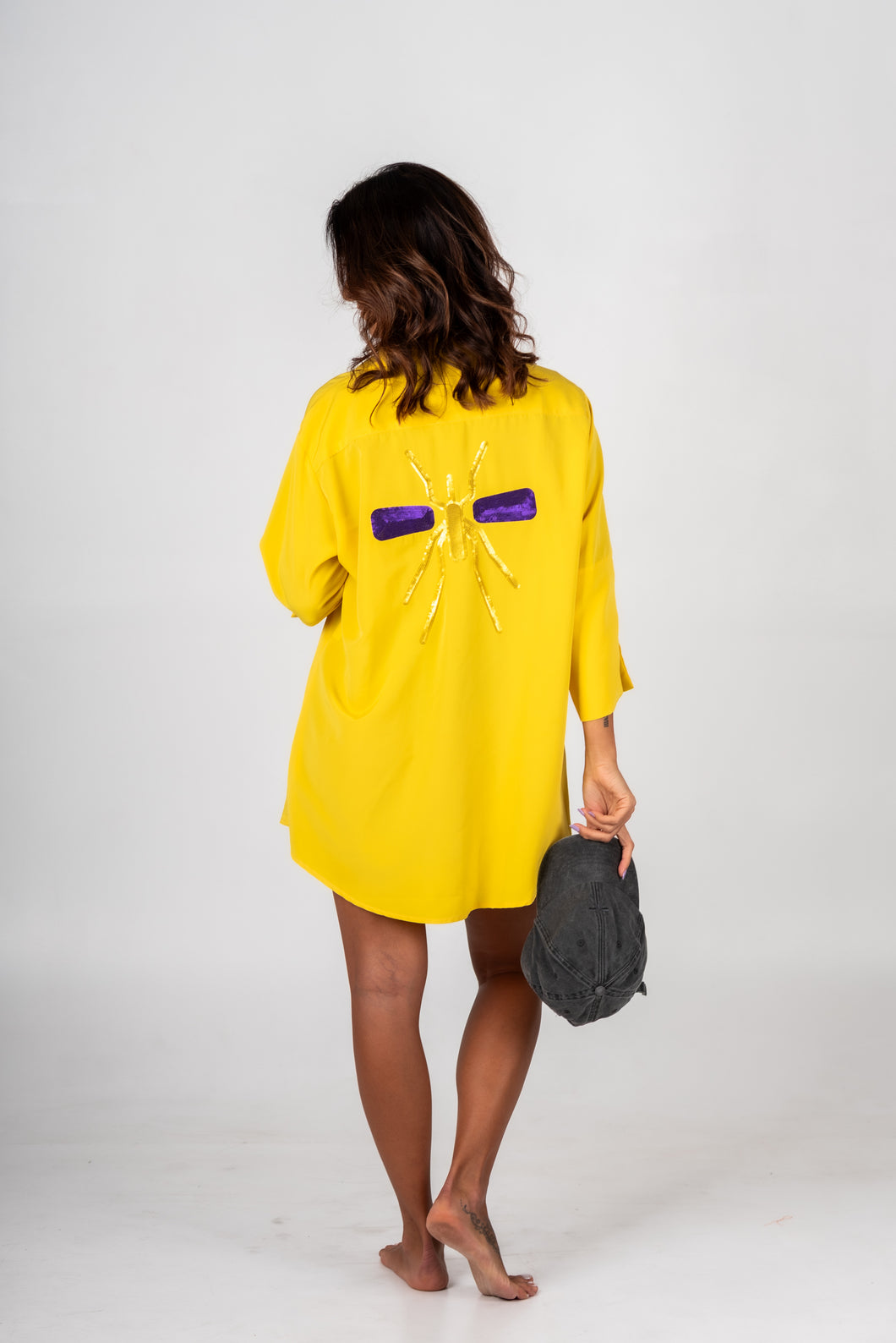 Camisa Amarela Exclusiva Mosquito Amarelo/Roxo