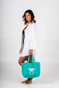 Beach Bag Medio Mosquito Seafoam