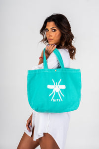 Beach Bag Medio Mosquito Seafoam