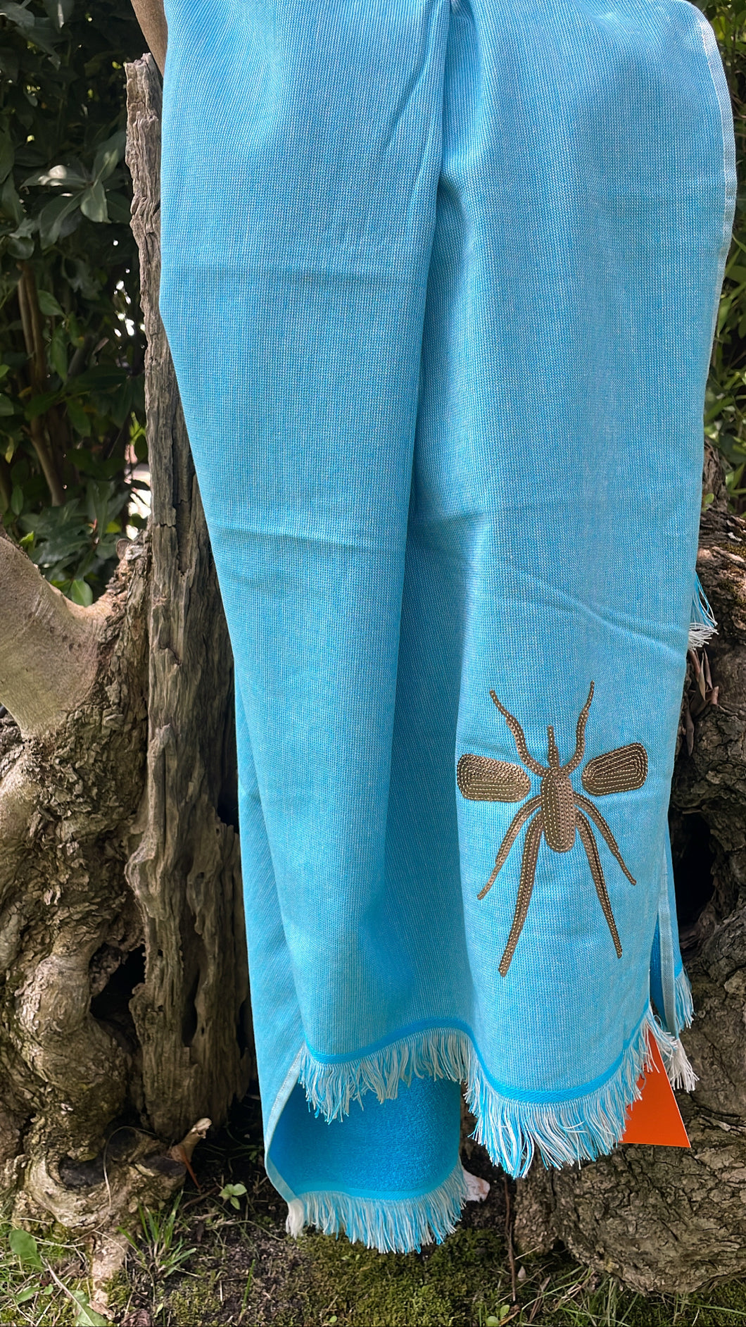 Toalha Praia Turquesa/Gold Mosquito