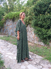 Carregar imagem no visualizador da galeria, Kaftan Naty Greek Caqui &amp; Black
