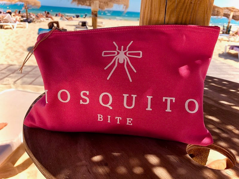 Bolsa Lona Mosquito Pink/White