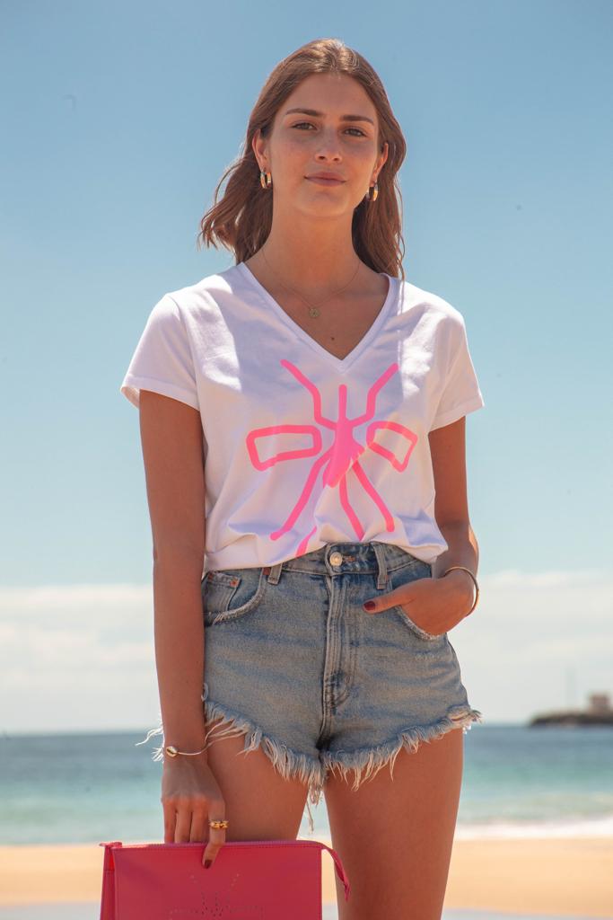 T-Shirt White & Pink