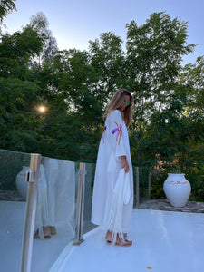 Kimono Branco Excl Mosquito C+M Roxo/Laranja