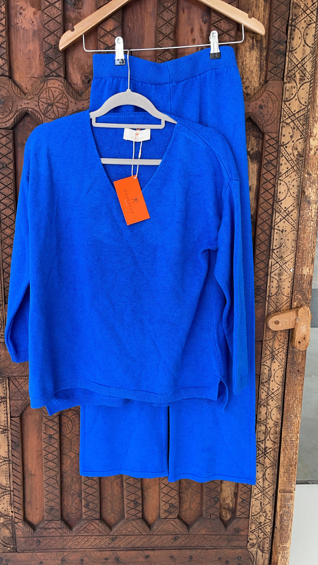 Conjunto Malha Mosquito Azul