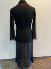 Carregar imagem no visualizador da galeria, Kimono Bite Liso Preto atilho Laranja
